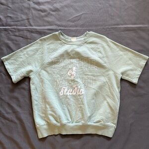 Women’s H&M Short-sleeve Sweater Sweatshirt Teal Size Medium